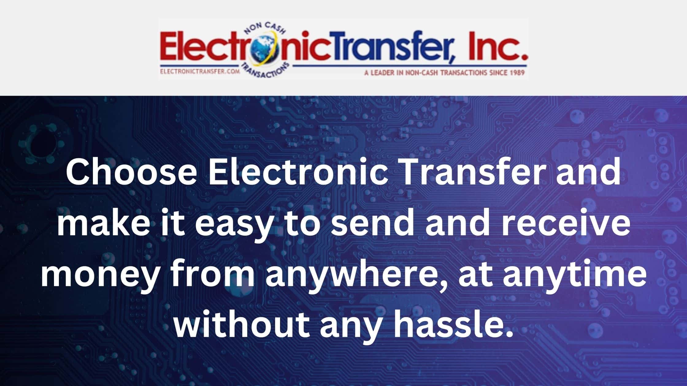 Choose Electronic Transfer 1